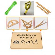Math Education Tool School Plastic Teaching Ruler Geometry Sets wholesalers