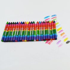 Art Supplies Material 24 colors non-toxic standard coloring plastic crayons wholesalers