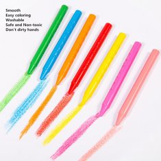 China Art Supplies 24 Colors Non-toxic food grade wax plastic colored washable crayons company