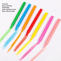Art Supplies Material 24 Colors Non-toxic food grade wax plastic colored washable crayons wholesalers