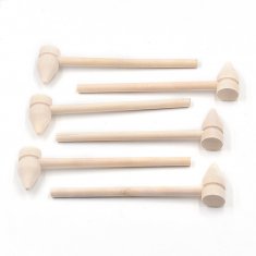 Good quality Wood hand tool Craft Unfinished Beech Wood Mallet wooden toy hammer distributor