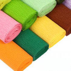 Art Supplies material High Quality Giant Colored Creative DIY Handmade Creping Tissue Paper Art Wrapping Crepe Paper wholesalers