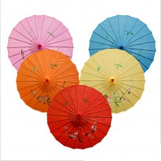 Promotional Gift Art Supplies material Bamboo Silk Umbrella Classnewl Dance Umbrellas Decoration Stretch Wood Handmade Chinesnatural Japanese Art Flowersanual 82CM wholesalers