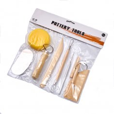 8pcs Ceramic Art Sculpture Wooden Pottery Tools And Metal Ceramic Polymer Clay Modeling Tools Set wholesalers