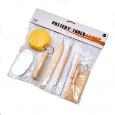 Art Supplies material 8pcs Ceramic Art Sculpture Wooden Pottery Tools And Metal Ceramic Polymer Clay Modeling Tools Set wholesalers