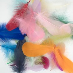 Art Supplies Material Wholesale DIY Craft Dyed Colorful Small Natural Fluffy Colorful Craft Feather wholesalers