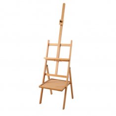 China  Artist Beech Wood Art Gallery Display Stand Painting Easel  company