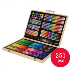 Good quality 251pcs painting art set in wooden box distributor