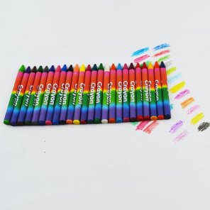 China Art Supplies Material 24 colors non-toxic standard coloring plastic crayons company